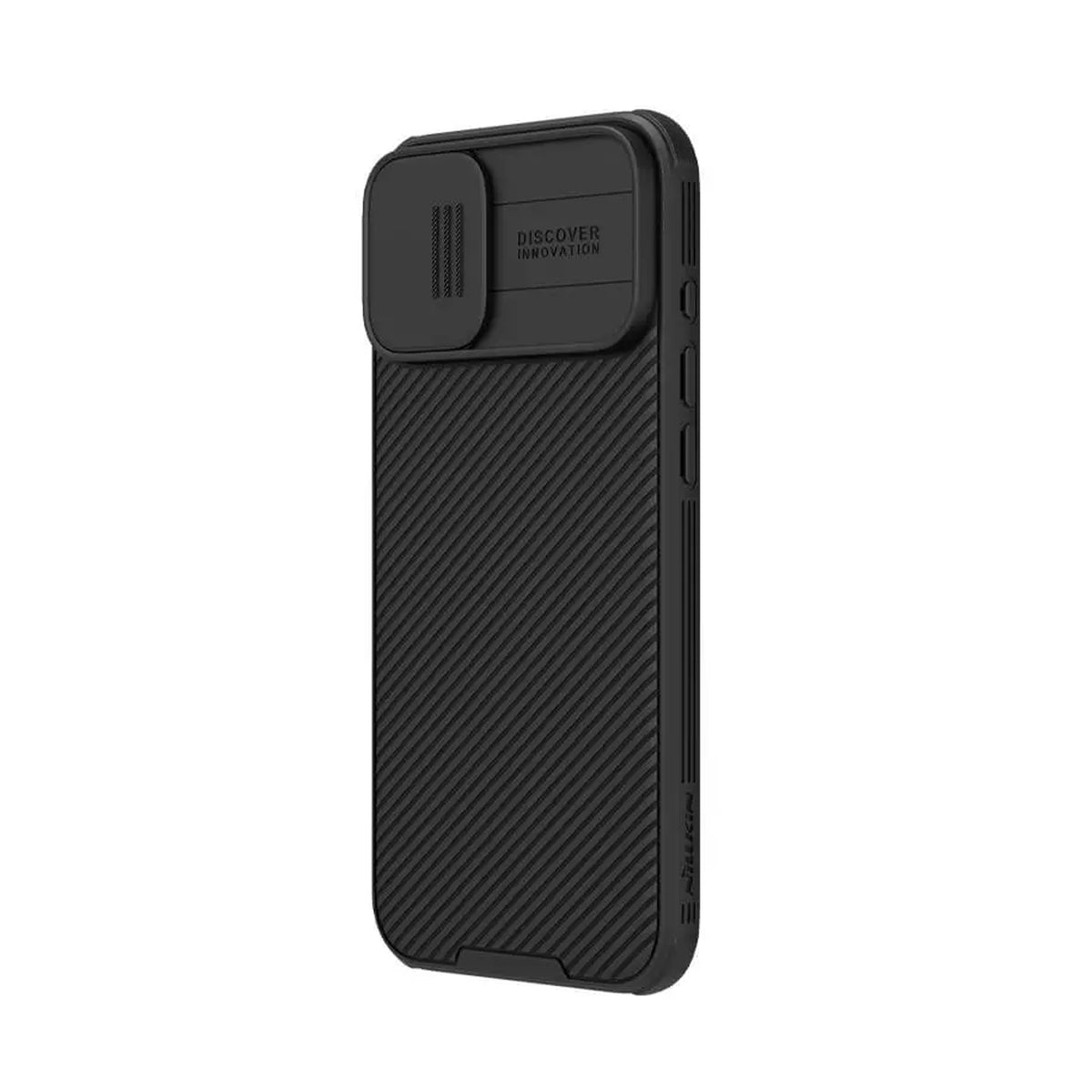 Carbon Texture with Sliding Camera Protector Phone Case for iPhone 16 Plus