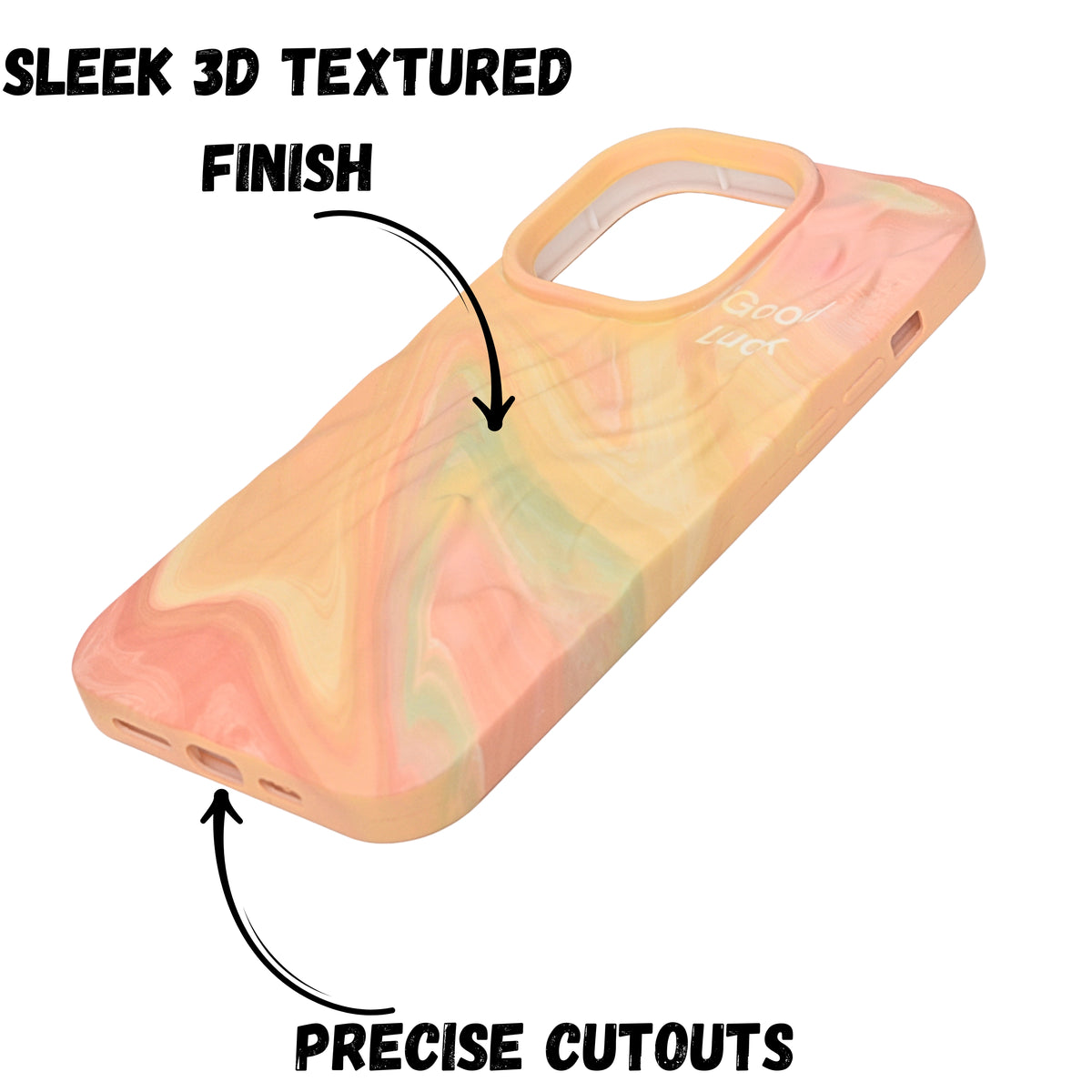 Abstract Pastel Marble Print Soft Silicone Phone Case For iPhone 16 Pro