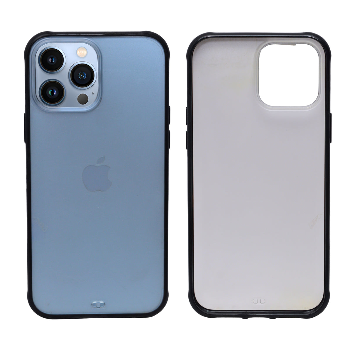 Luxury Clear Phone Case with Black Bumper for iPhone 13 Pro Max