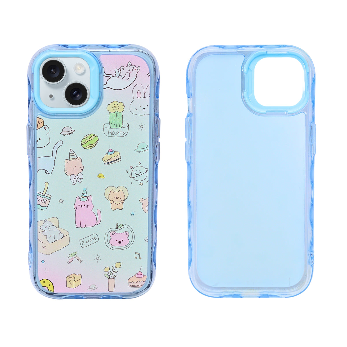 Cute Transparent Wavy Edge Phone Case for iPhone 13/ 14