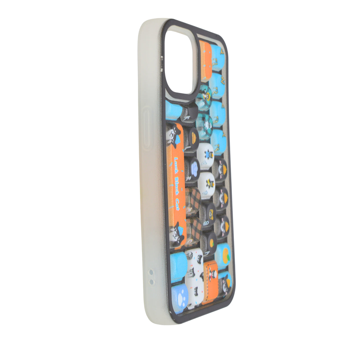 Cute 3D Cartoon Keyboard Phone Case for iPhone 15