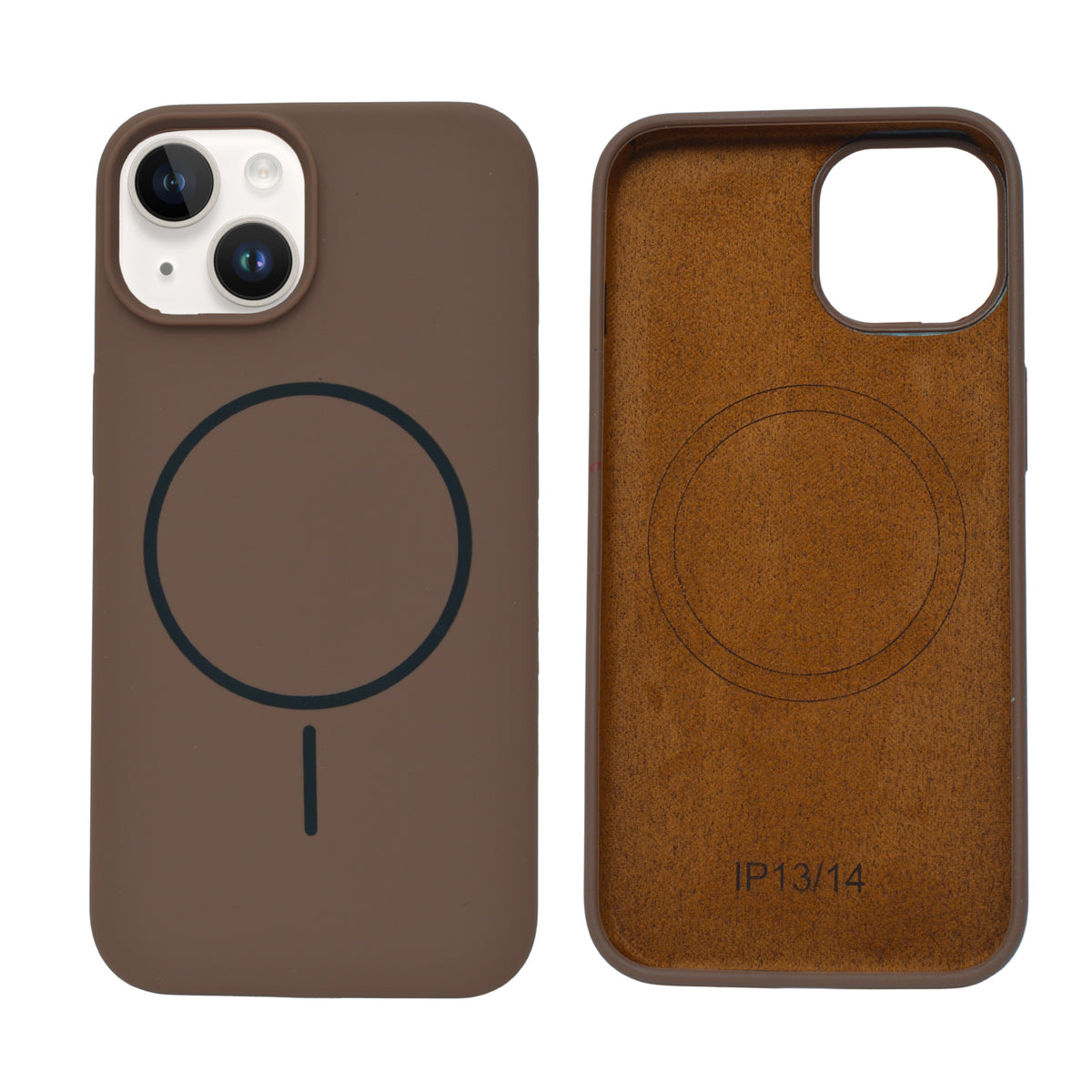 Soft Silicone with MagSafe Ring Phone Case for iPhone 14 Plus / 15 Plus