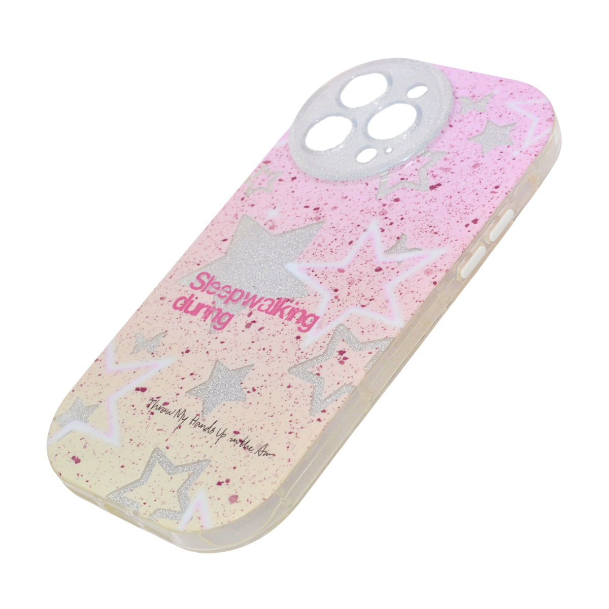 Shimmer Star Gradient With Round Camera Cut Phone Case for iPhone 14 Pro Max