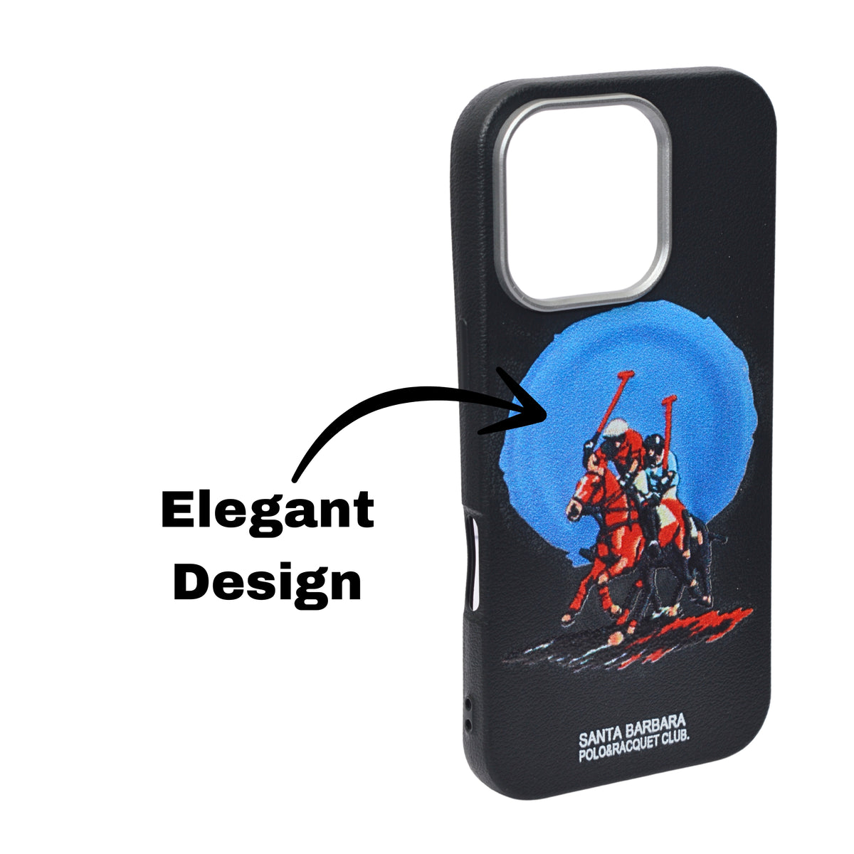 Santa Barbara Polo & Racquet Club Leather Phone Case For iPhone 16 Pro Max