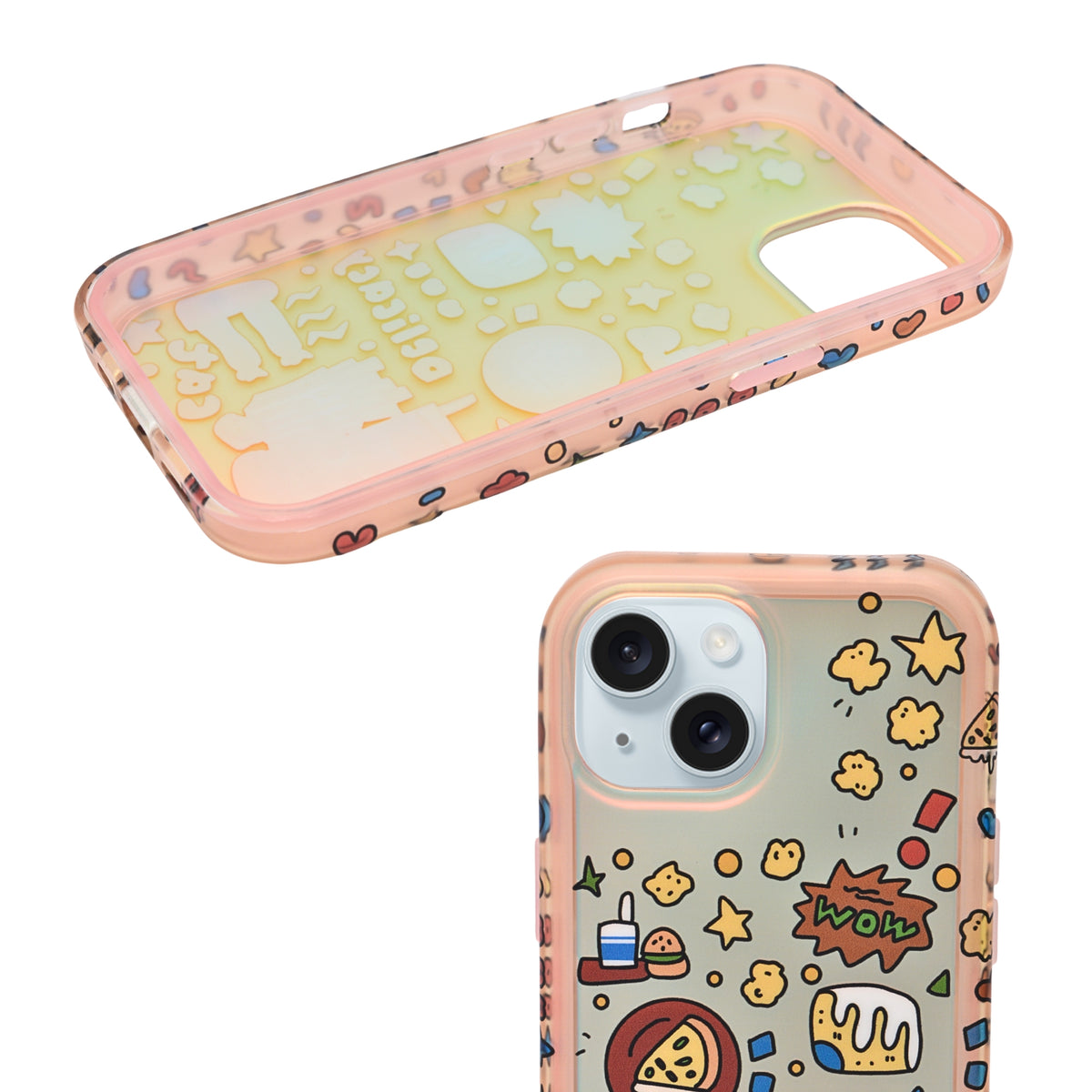 Happy Meal "Wow Delicacy" Doodle Phone Case for iPhone 15