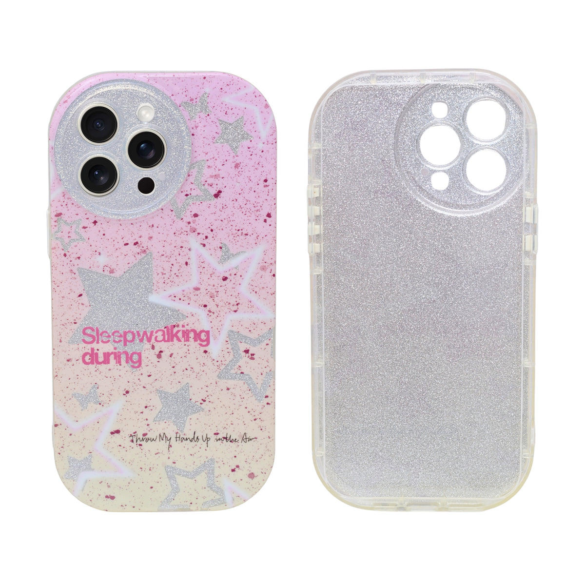 Shimmer Star Gradient With Round Camera Cut Phone Case for iPhone 14 Pro Max