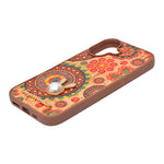 Bohemian Ethnic Print Cork Texture with Pearl Detail Phone Case for iPhone 17