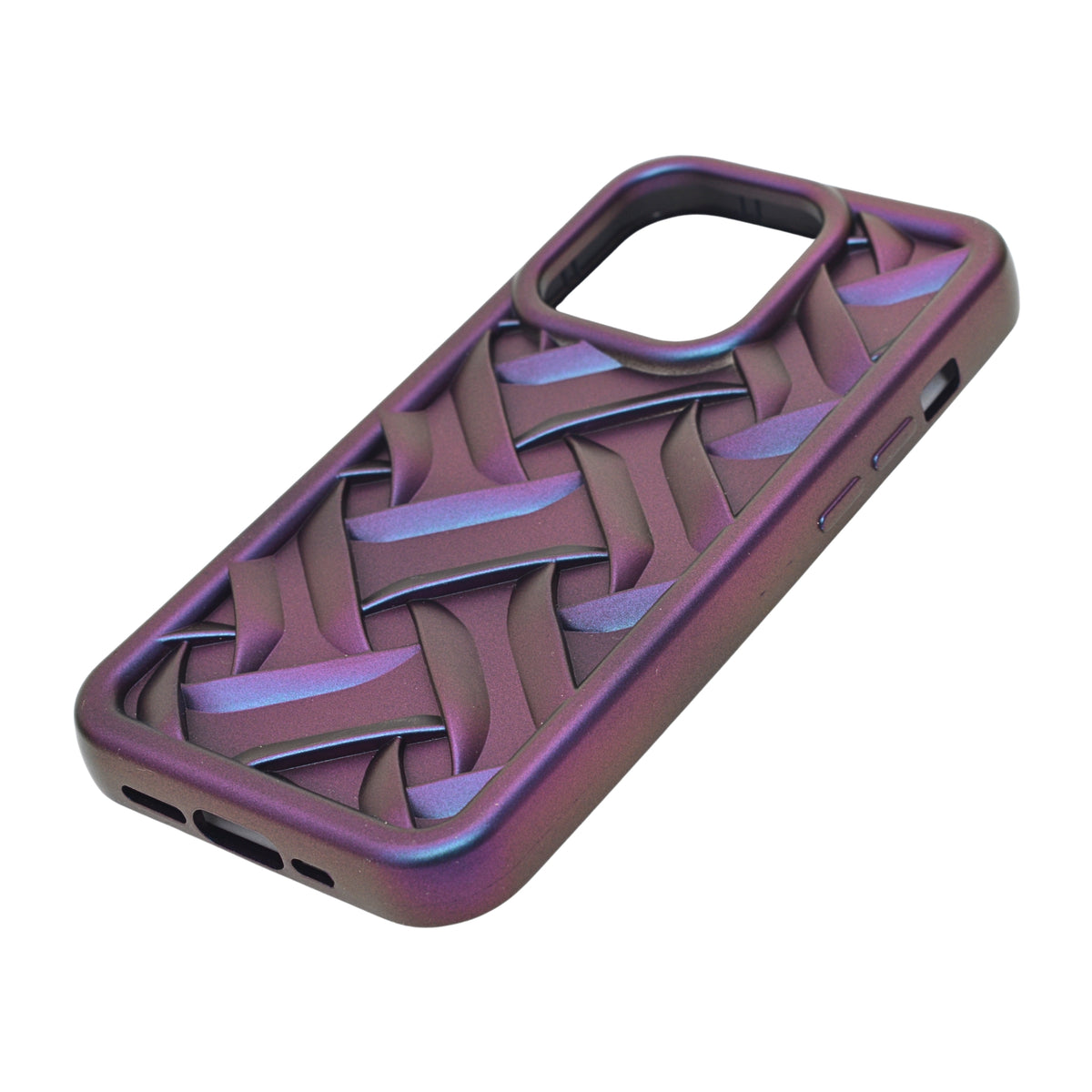 Iridescent Braided Pattern Phone Case for iPhone 14 Pro