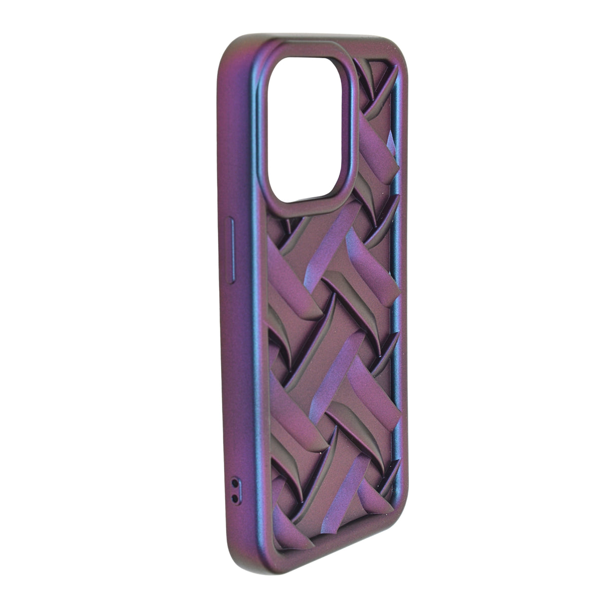 Iridescent Braided Pattern Phone Case for iPhone 14 Pro