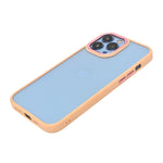 Elegant Peach Edge Clear Phone Case for iPhone 13 Pro Max