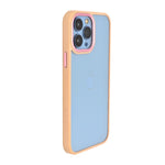 Elegant Peach Edge Clear Phone Case for iPhone 13 Pro Max