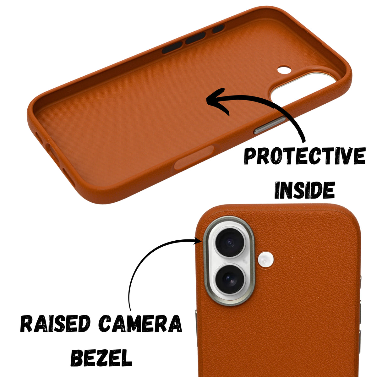 Classic Leather Texture Protective Phone Case For iPhone 16