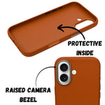 Classic Leather Texture Protective Phone Case For iPhone 16