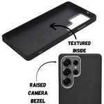 Premium Leather Texture with Metallic Camera Frame Phone Case for Samsung S25 Ultra
