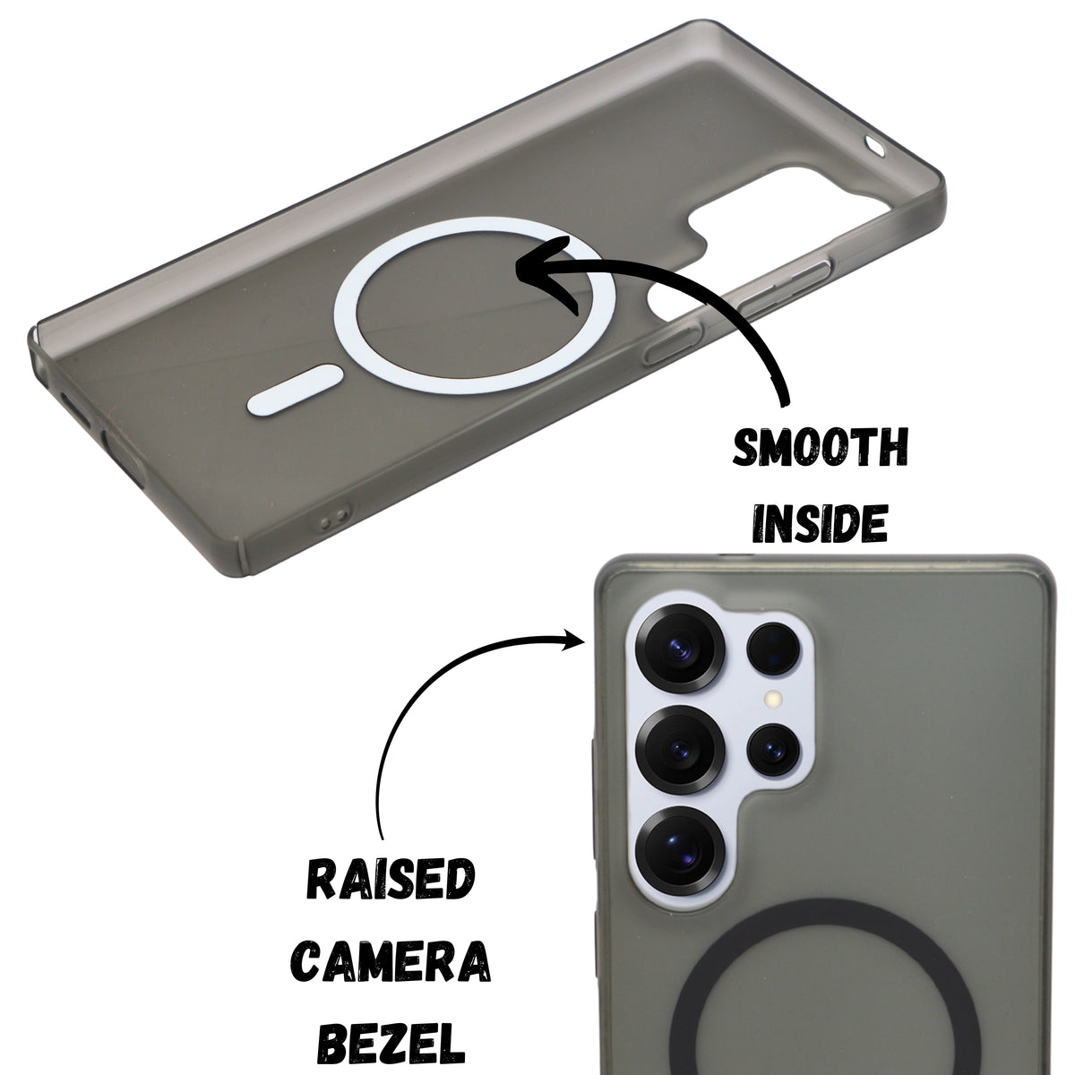 Translucent MagSafe Compatible Protective Phone Case for Samsung S25 Ultra