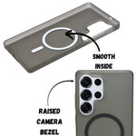 Translucent MagSafe Compatible Protective Phone Case for Samsung S25 Ultra