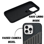 Carbon Fiber Leather Texture Kevlar Anti-Fall Protective Case for iPhone 16 Pro Max