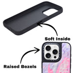 Marble Glossy Abstract Protective Phone Case For iPhone 15 Pro Max