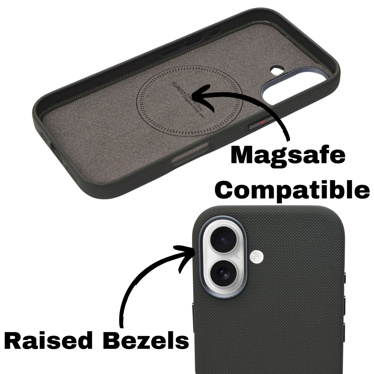 Matte Rugged Texture Anti-Slip Phone Case for iPhone 16 Plus