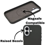 Matte Rugged Texture Anti-Slip Phone Case for iPhone 16 Plus