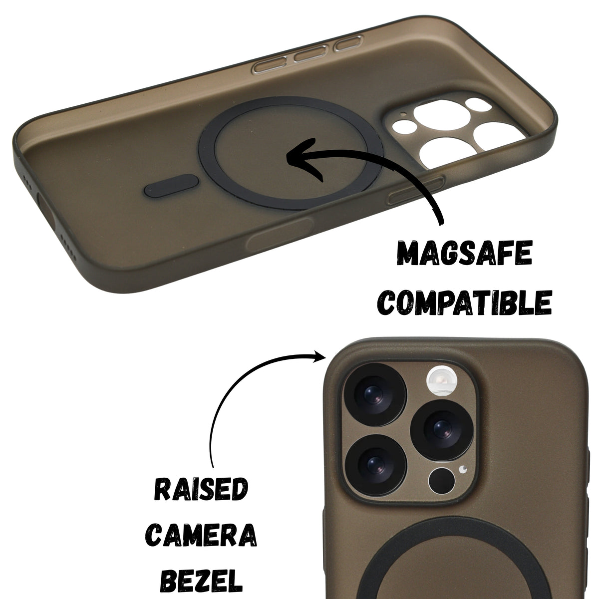 Frosted Hard Matte MagSafe Compatible Phone Case for iPhone 16 Pro