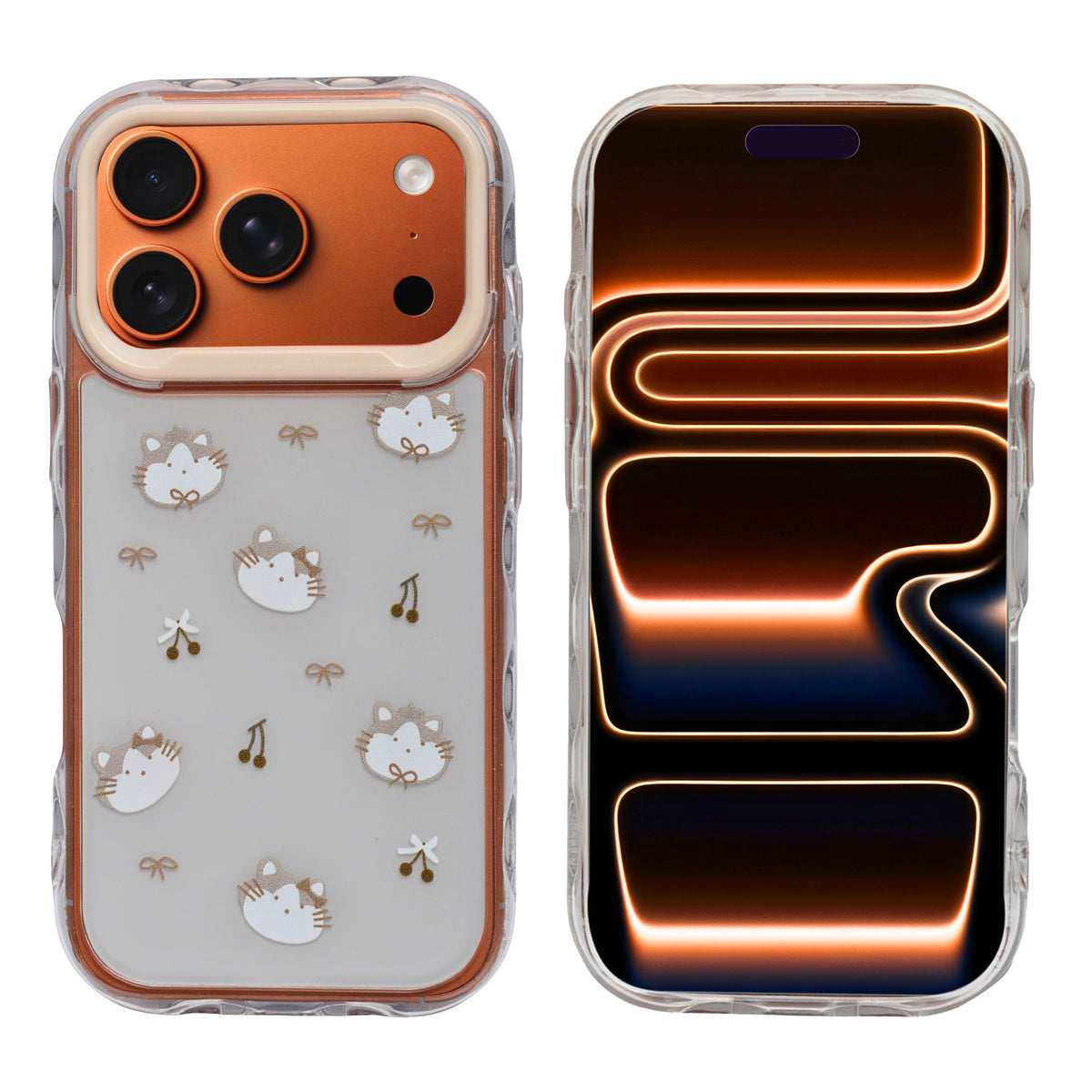 Cute Transparent Wavy Edge Phone Case for iPhone 17 Pro