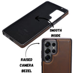 Premium Classic Leather Stitch Design Phone Case for Samsung S25 Ultra