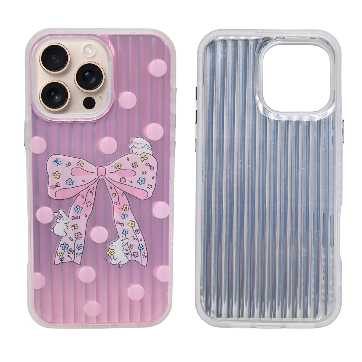 Aesthetic Bow & Floral Phone Case for iPhone 16 Pro