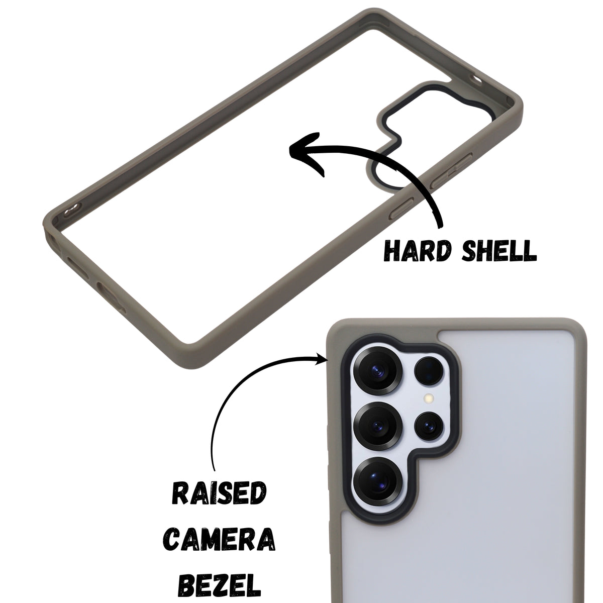Matte Transparent Hard Shell Protective Phone Case for Samsung S25 Ultra