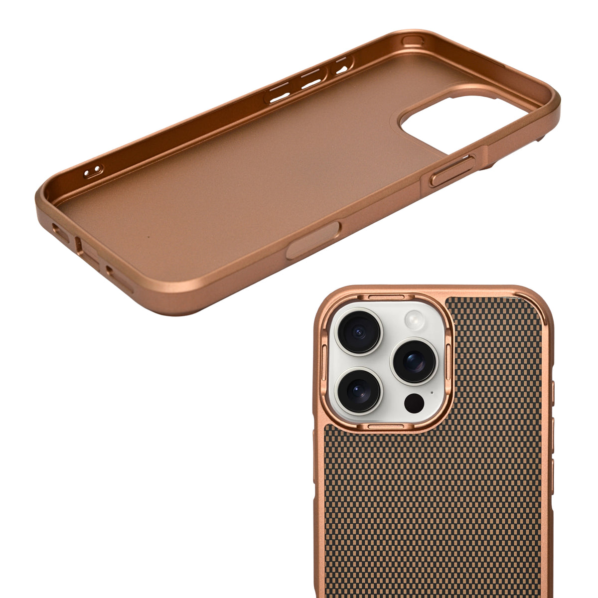 Geometric Carbon Fiber Texture Phone Case for iPhone 16 Pro