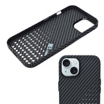 Premium Perforated Carbon Fiber Phone Case for iPhone 15