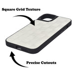 Checkered Texture Grip Case For iPhone 15
