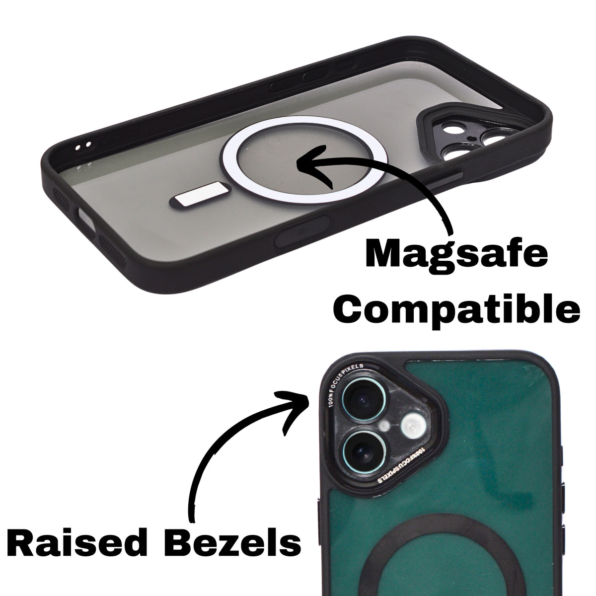 Smoke Transparent MagSafe Compatible Phone Case for iPhone 16 Plus