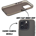 Matte Transparent Frosted with Side Border Phone Case For iPhone 15 Pro
