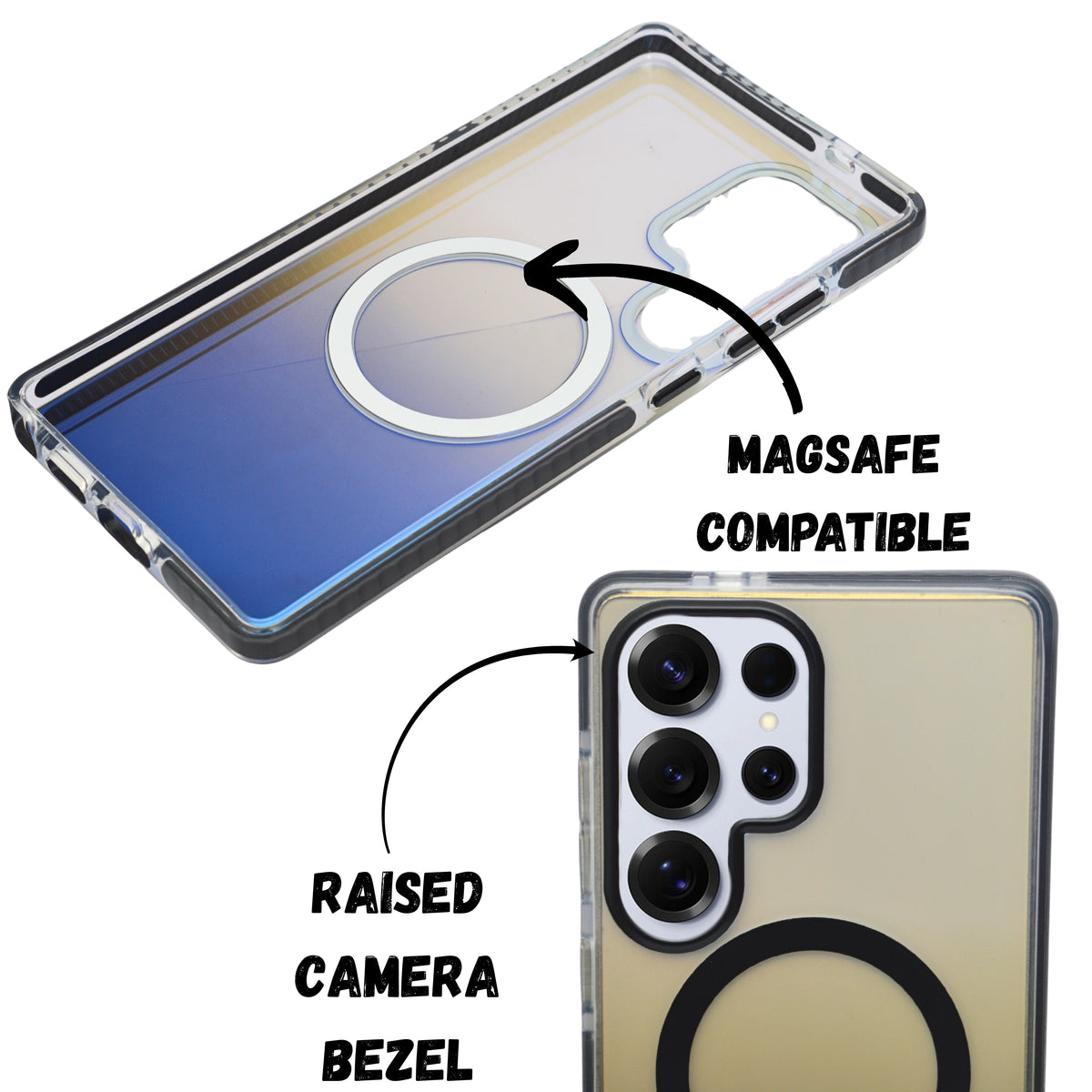 Gradient Transparent Magsafe Compatible Phone Case for Samsung S25 Ultra