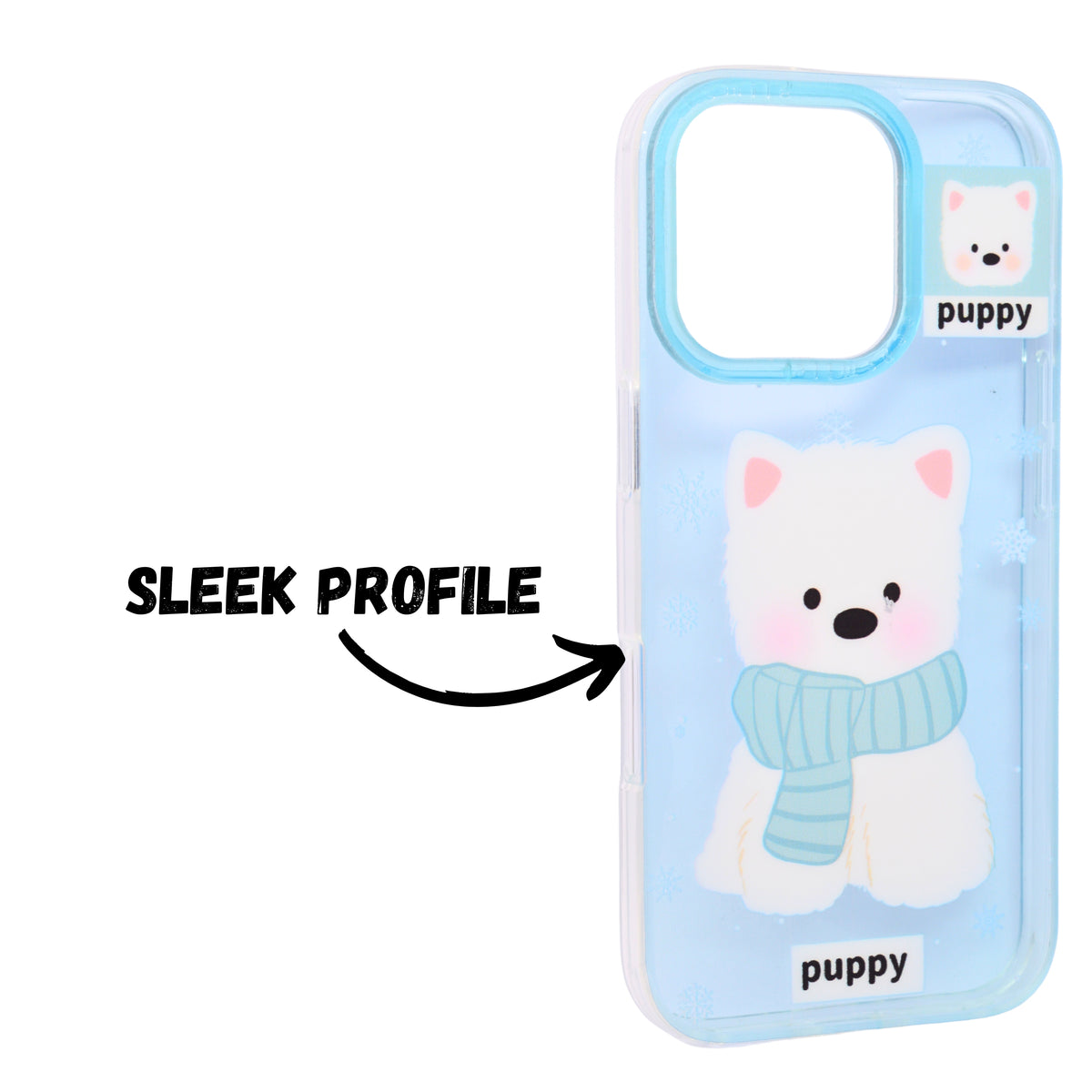 Fluffy Puppy Phone Case with Matching Wrist Strap Charm for iPhone 16 Pro