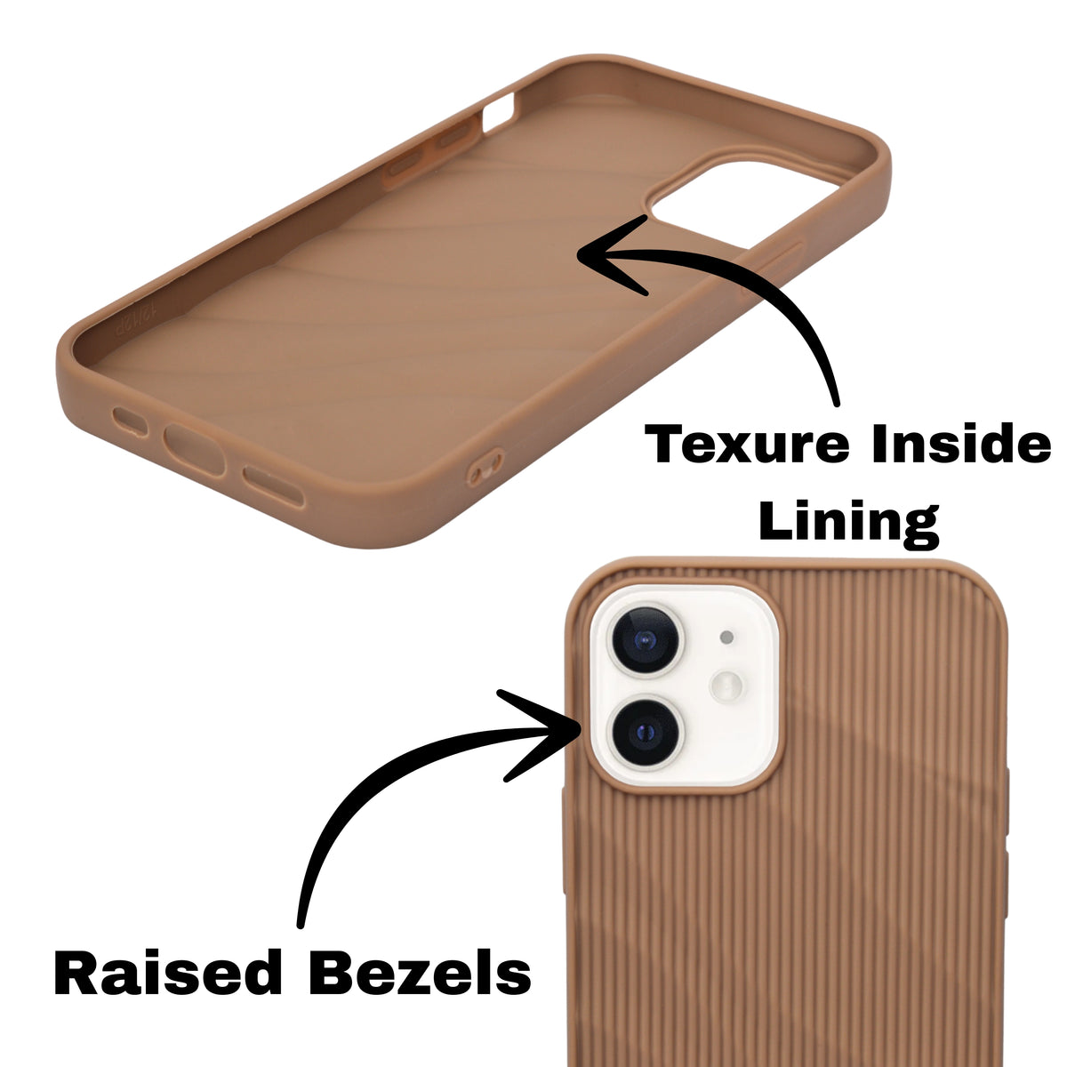 Soft Silicone Wave Texture Phone Case For iPhone 12 / 12 Pro