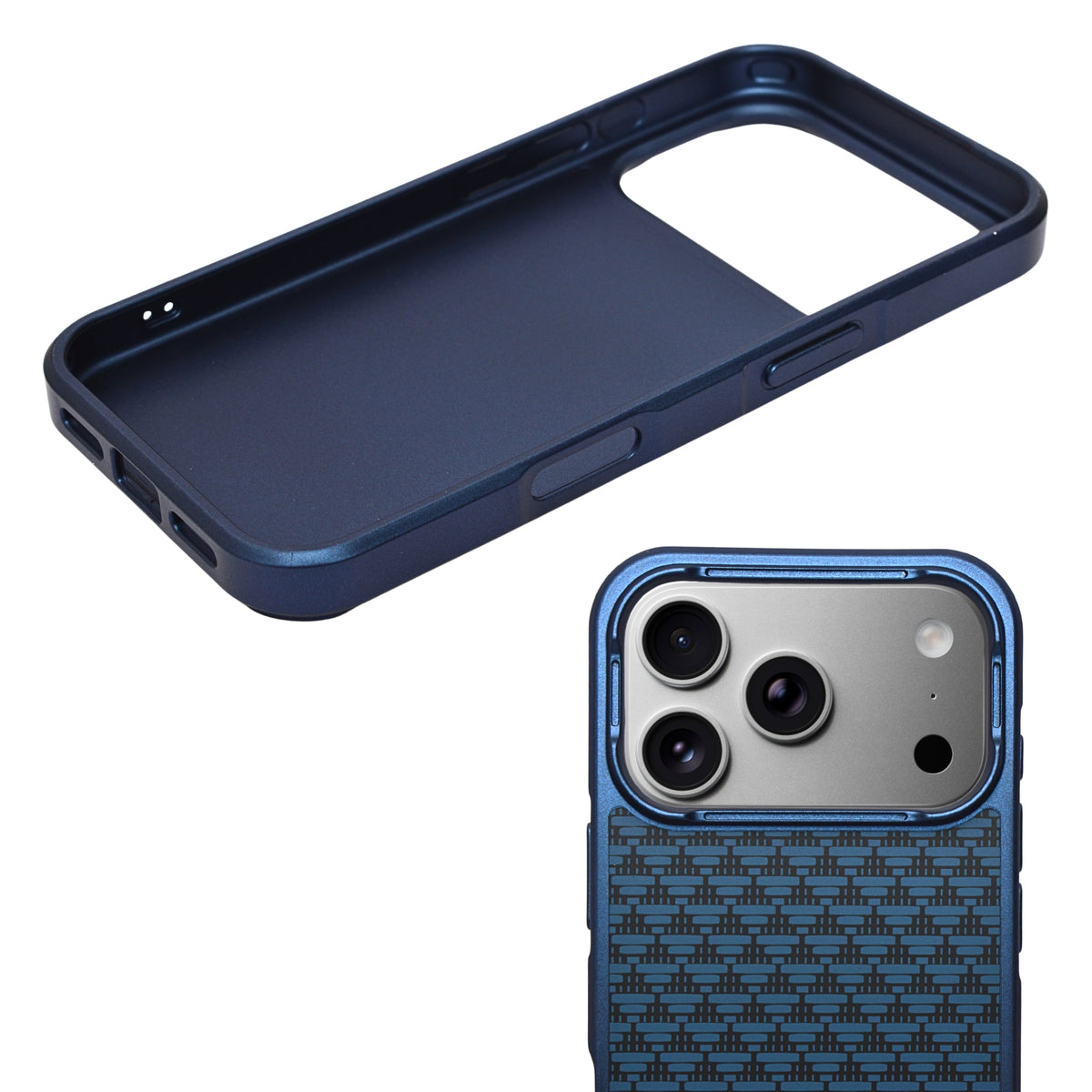 Geometric Carbon Fiber Texture Phone Case for iPhone 17 Pro Max