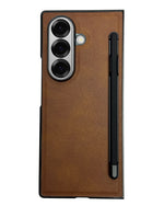 Executive Leather Case with S Pen Holder for Samsung Galaxy Z Fold 7 – Sleek Fit & Stylus Support