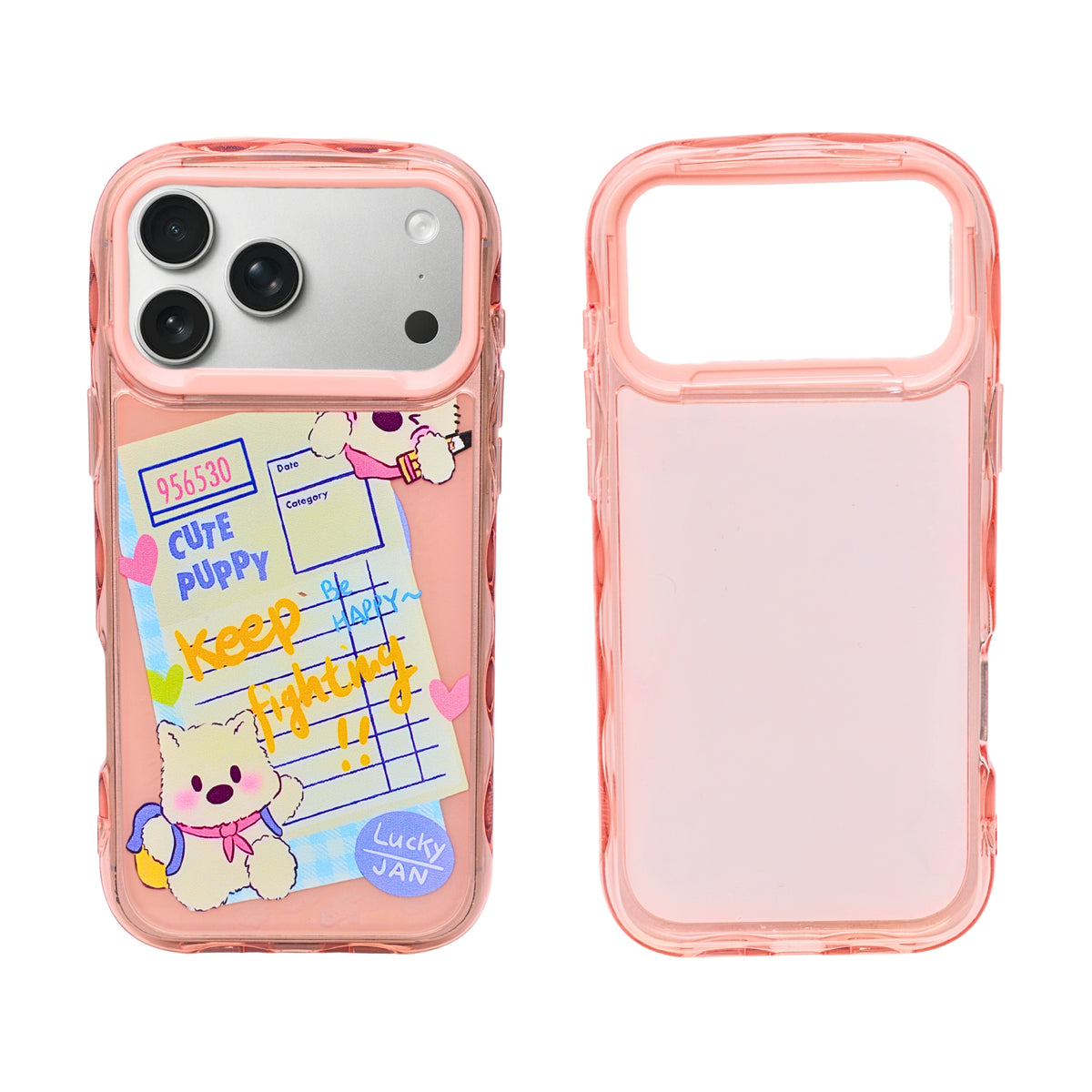 Cute Transparent Wavy Edge Phone Case for iPhone 17 Pro