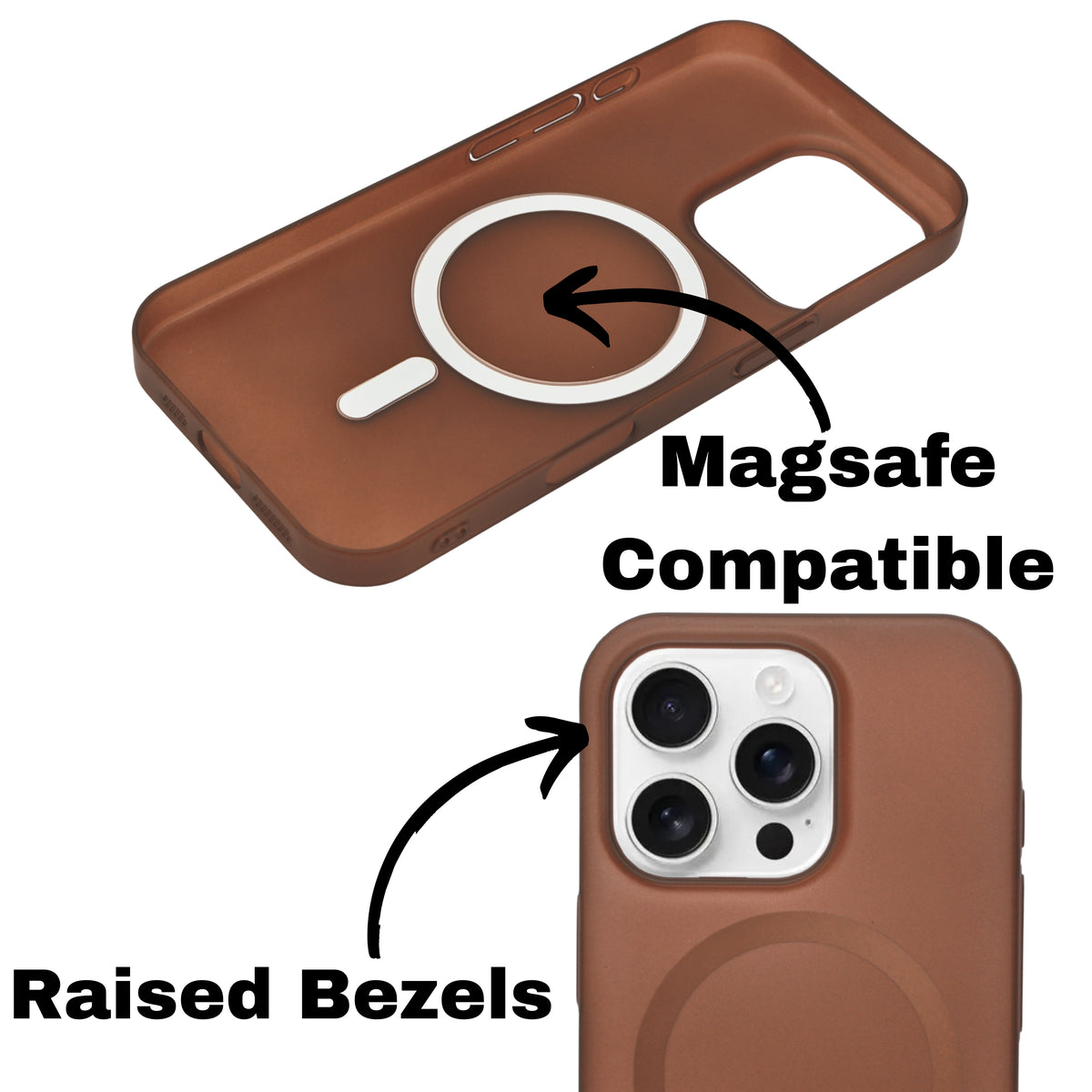 Hard Transparent Tinted Magsafe Compatible Phone Case for iPhone 16 Pro