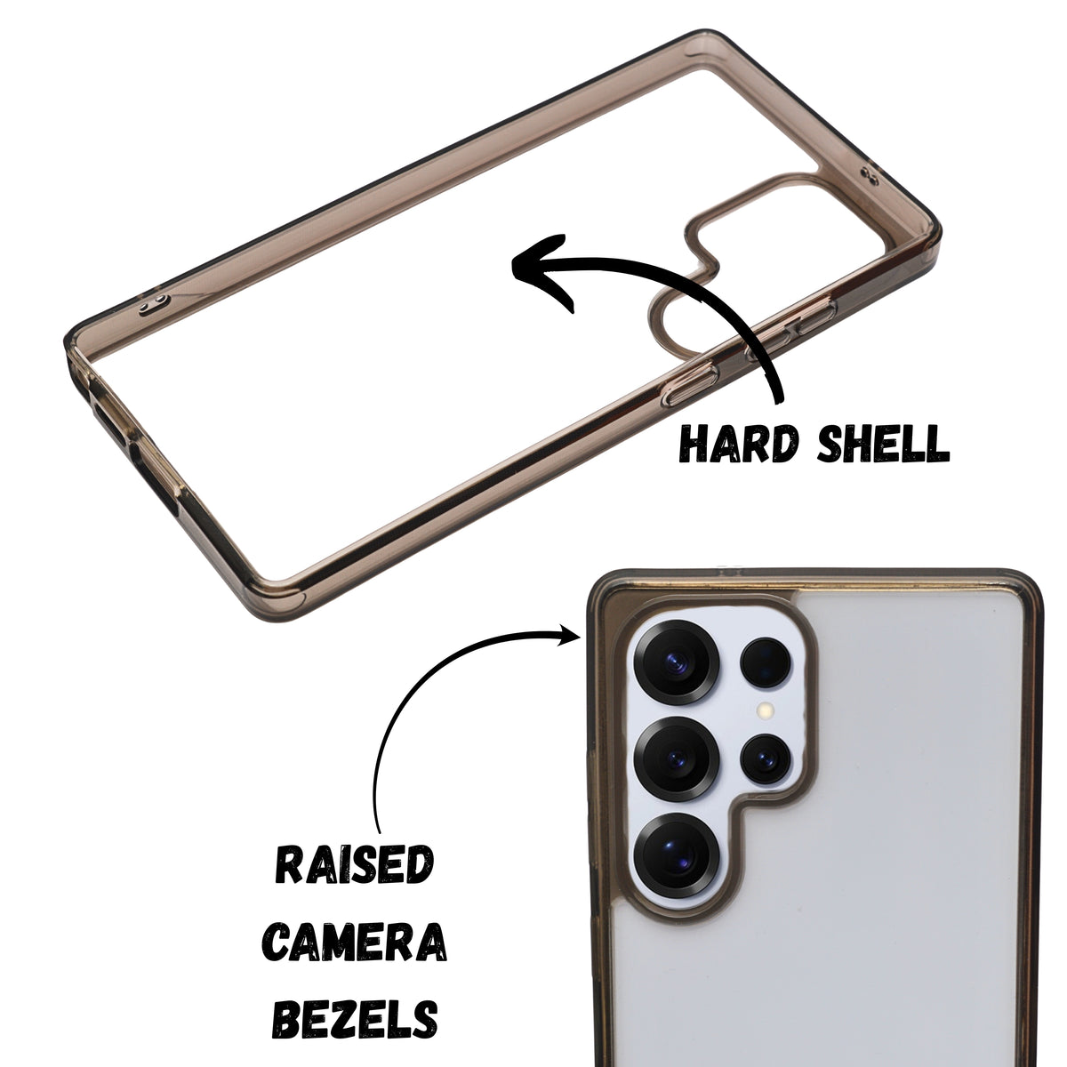 Transparent Hard Shell Phone Case for Samsung S25 Ultra
