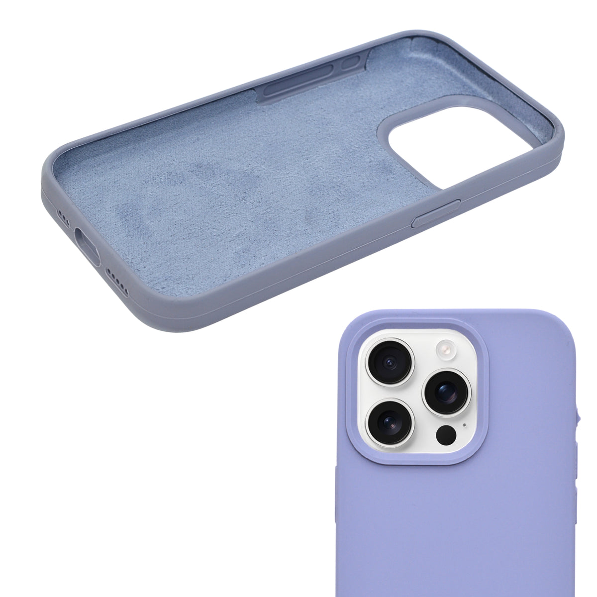 Premium Soft Silicone with Microfiber Lining Phone Case for iPhone 15 Pro