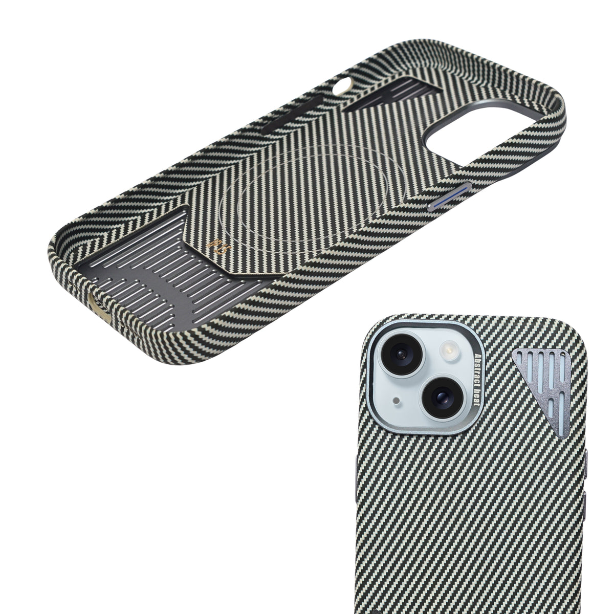 Premium Heat Dissipation with Modern Textured Finish Phone Case for iPhone 15