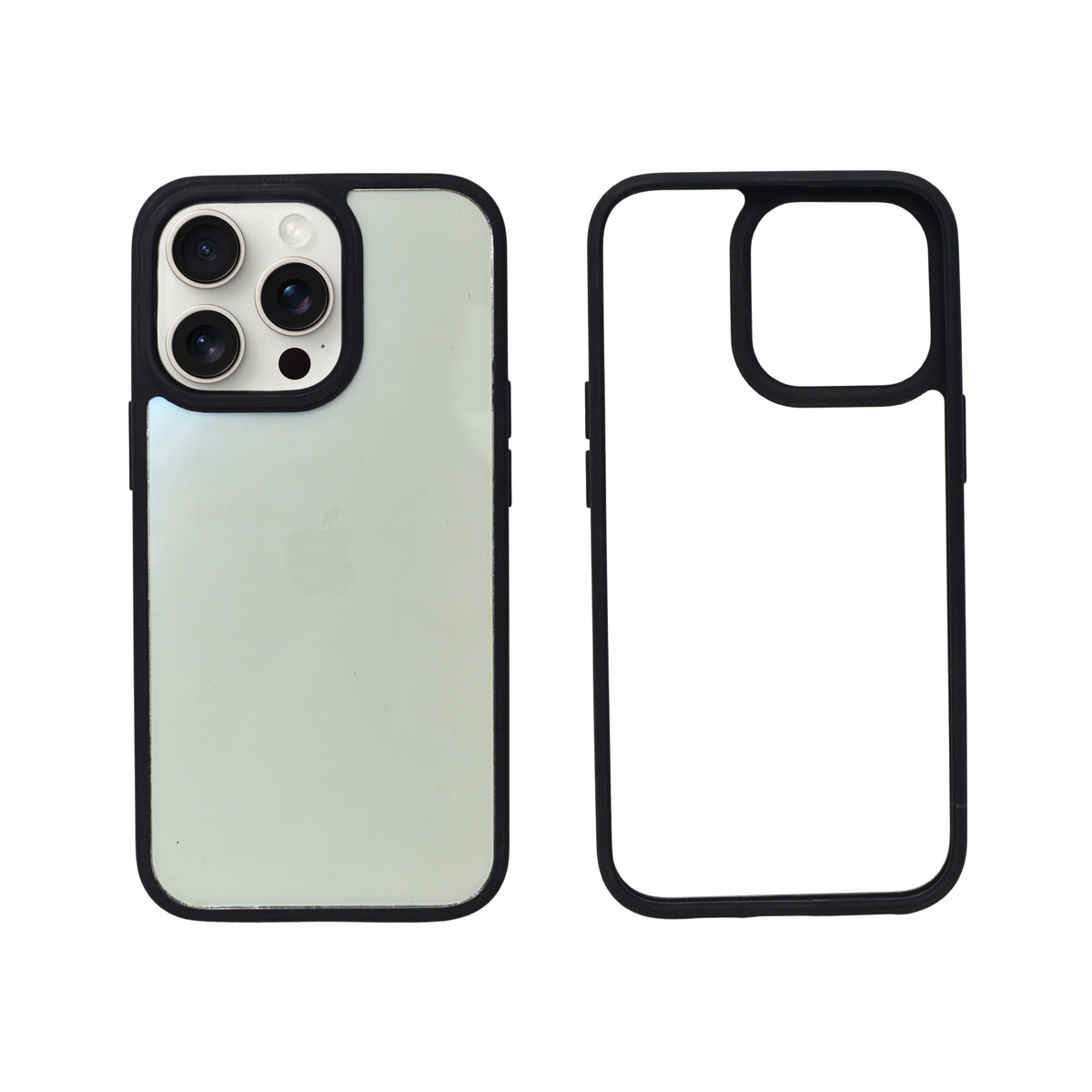 Modern Clear Protective Case with Stylish Frame for iPhone 13 Pro