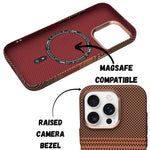Gradient Checkered Copper Phone Case for iPhone 16 Pro