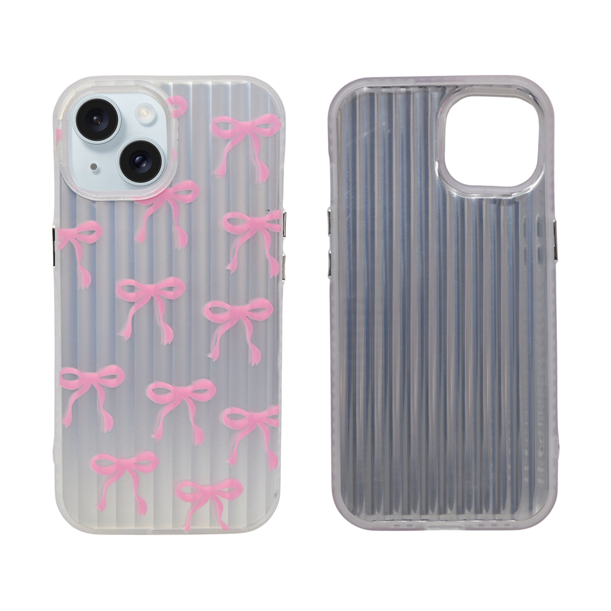 Aesthetic Bow & Floral Phone Case for iPhone 15