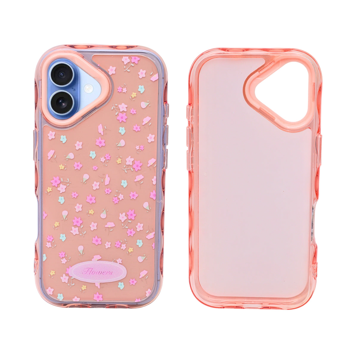Cute Transparent Wavy Edge Phone Case for iPhone 17