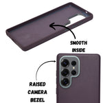 Leather Texture with Metallic Camera Frame Phone Case for Samsung S25 Ultra