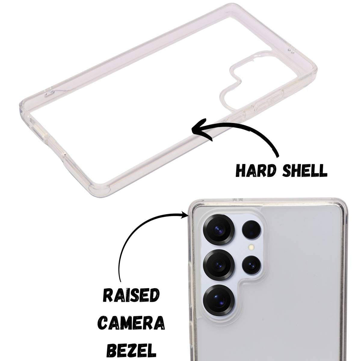 Crystal Clear Hard Shell Phone Case for Samsung S25 Ultra